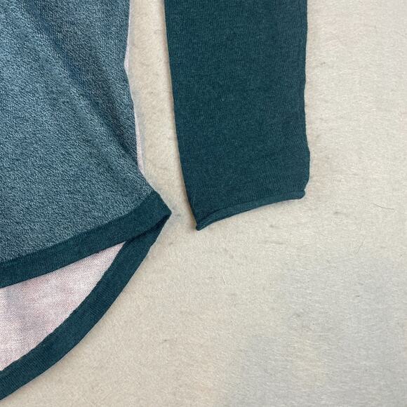 Smartwool Shadow Womens Sz M Colorblock Crew Sweater Pine Green - Picture 3 of 10